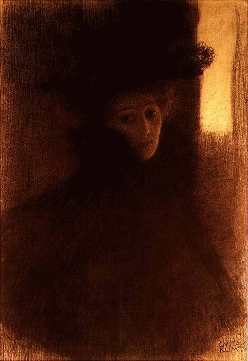 Gustav Klimt - Lady with Cape and Hat 1898